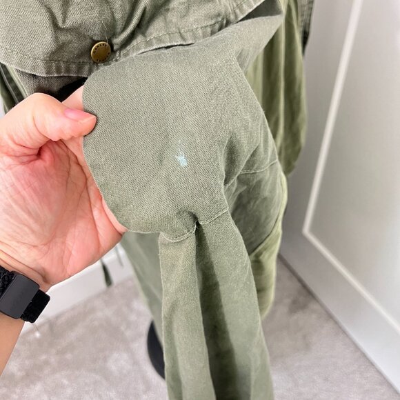 Osklen Small Olive Green Military Utility Overalls Parachute Dress - Picture 14 of 15